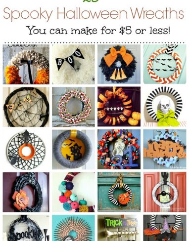 25 Spooky DIY Halloween Wreaths for Less Than $5