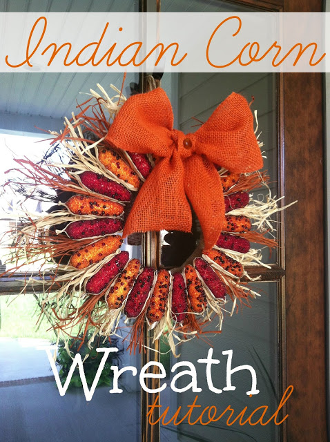 indian corn fall wreath
