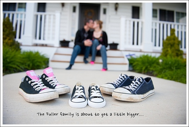 shoes pregnancy announcement