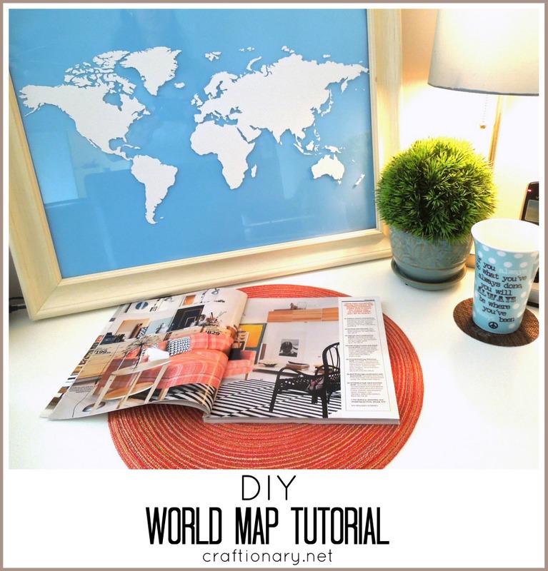 DIY world map tutorial