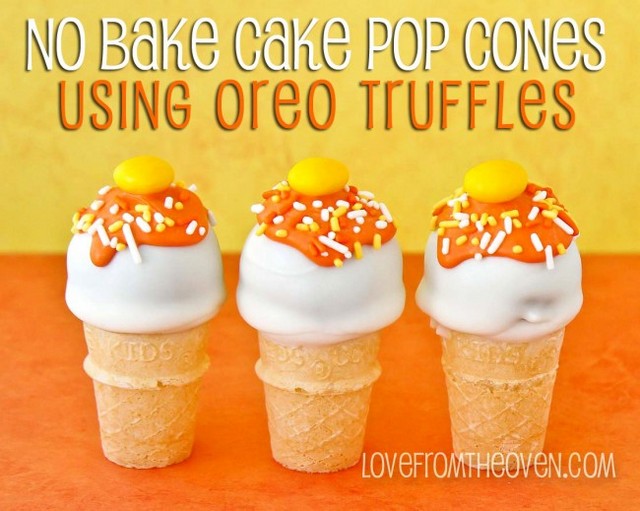 oreo truffles cake pop cones