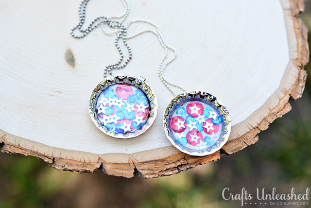 bottle cap necklace