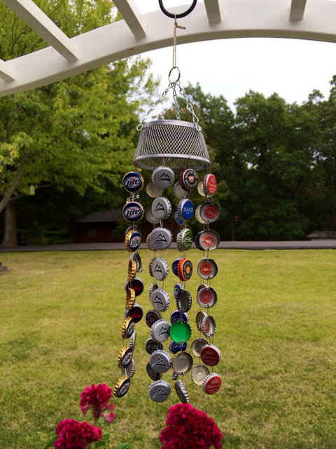 bottle cap windchime