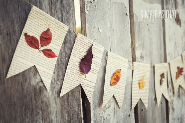 dried leaves garland