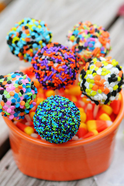 Halloween cookie dough pops trick or treat