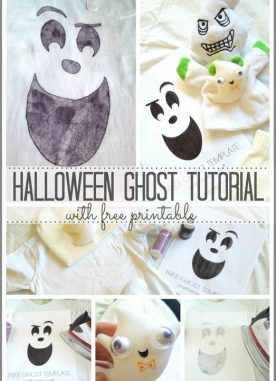 Easy Boys Costume (Happy Halloween Ghost with free printable)