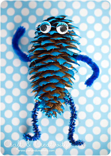 Pinecone dinosaur craft for kids, perfect fall craft activity! - Ocean  Child Crafts