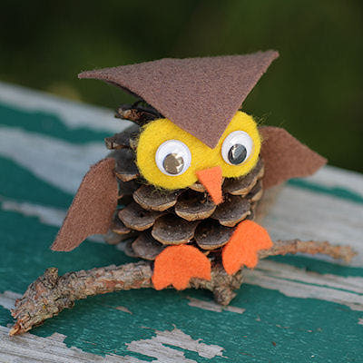 pinecone owls tutorial