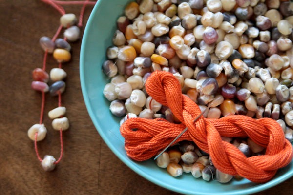 thanksgiving corn necklace