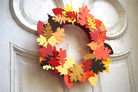 thanksgiving leaf fall wreath