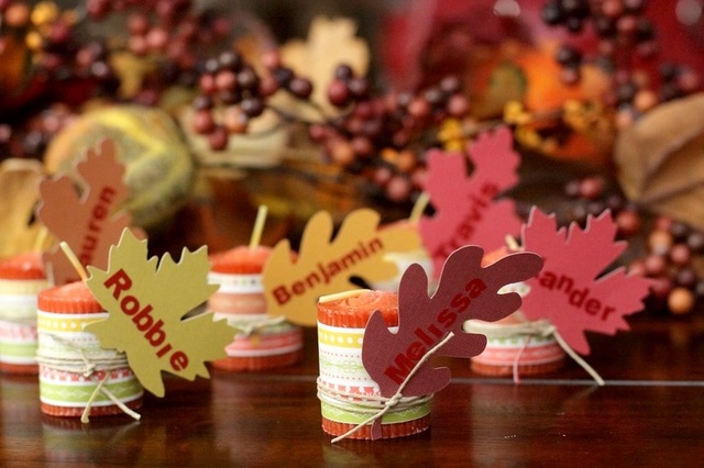 thanksgiving spool name cards