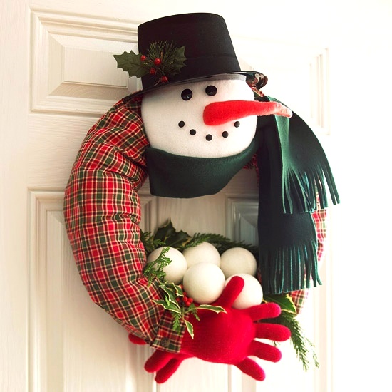 snowman wreath