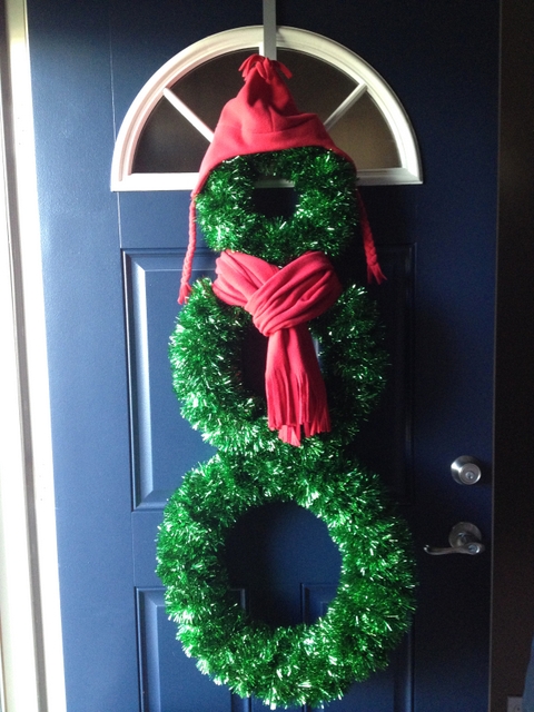 snowman wreath decor