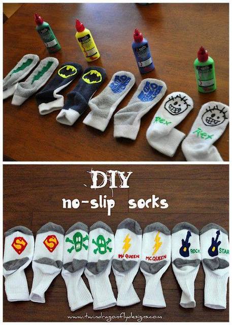 DIY no slip socks