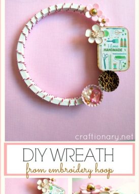 DIY Embroidery Hoop Wreath (Crafts room tutorial)