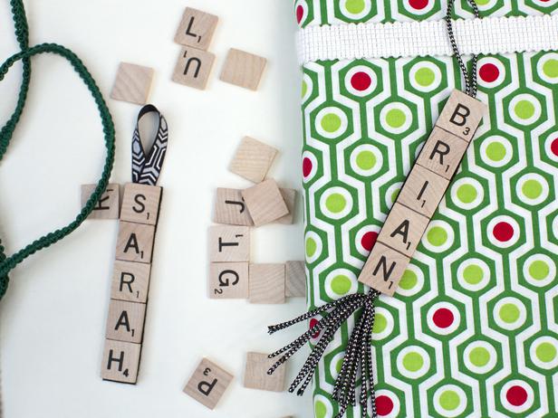 christmas scrabble name tag