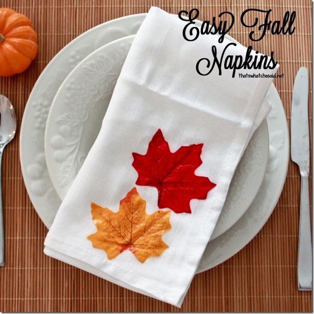 easy fall napkin