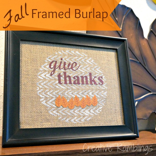 give thanks burlap art