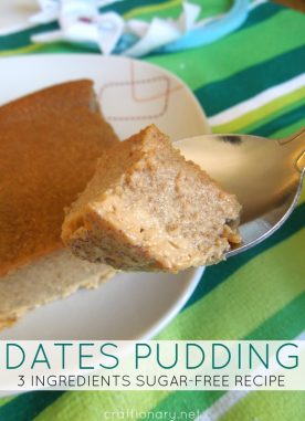 Healthy Dates Pudding (3 Ingredients Recipe)