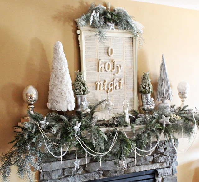 Holy Christmas mantel