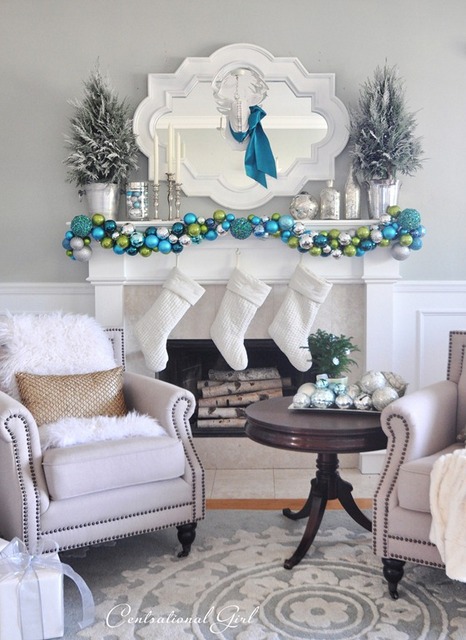 merry and bright mantel