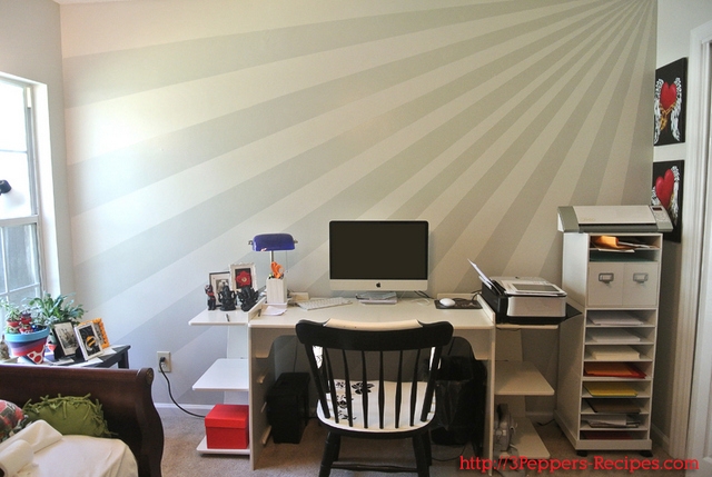 how to paint rays on wall