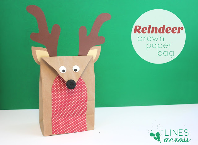 reindeer brown paper bag