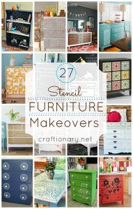 stencil furniture makeovers