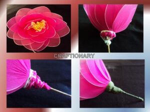 stocking_net_nylon_lotus_flower_tutorial_craft