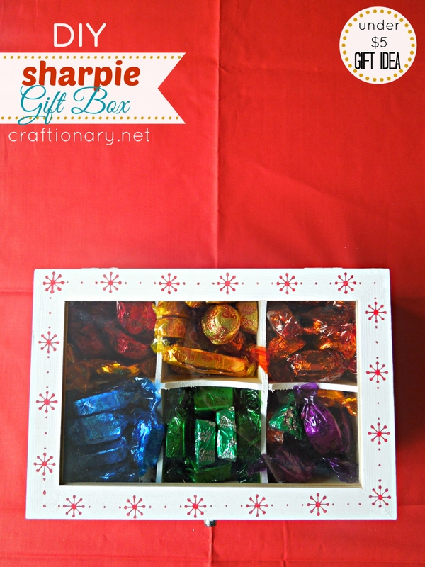 DIY gift box chocolates sharpie idea