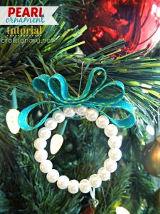DIY pearl ornaments Christmas tutorial