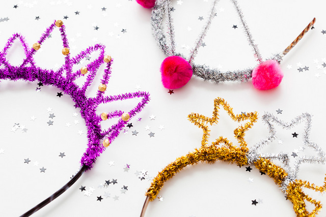 DIY pipe cleaner crowns