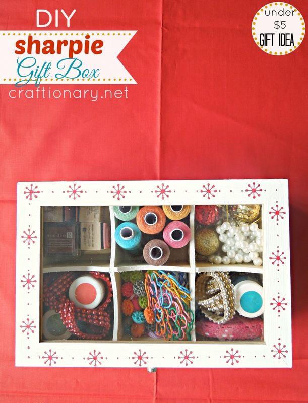 DIY gift box sharpie crafts idea