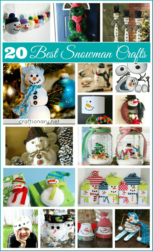 20+ Snowman Crafts for Kids and Adults - Happiness is Homemade