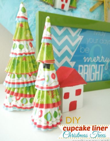 DIY Cute Cupcake Liner Christmas Trees – Festive Craft