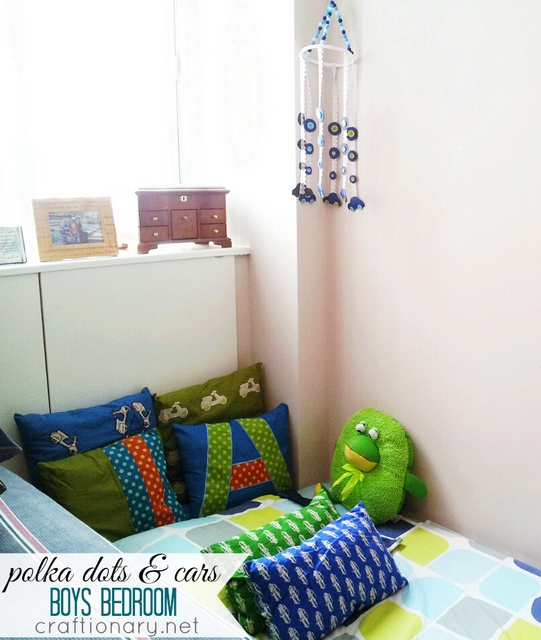 diy cars polka dots baby boy bedroom