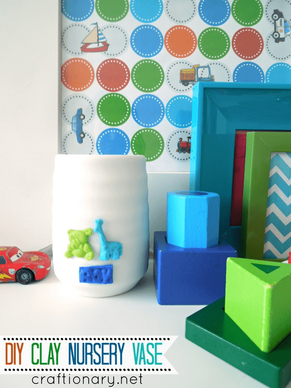 DIY clay vase tutorial baby nursery