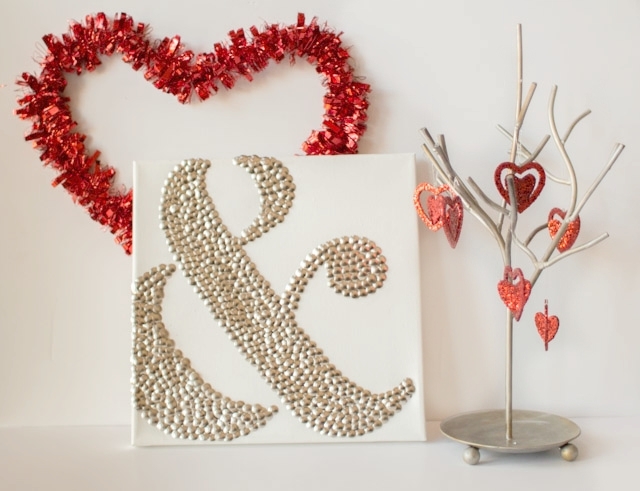 valentine ampersand thumbtact art