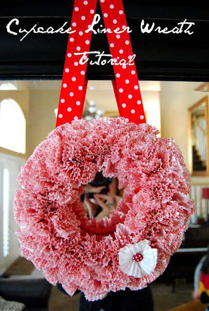 cupcake liner wreath