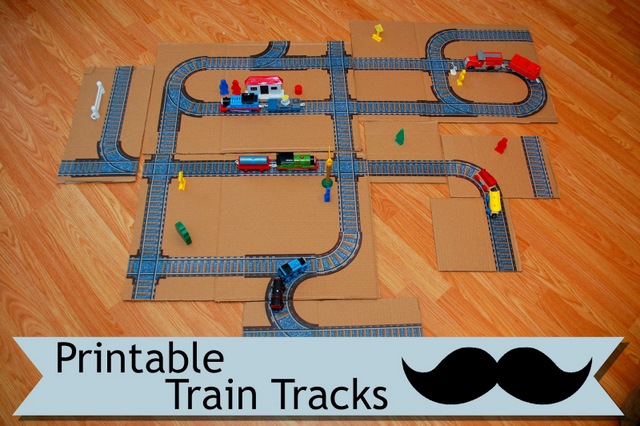 printable train tracks
