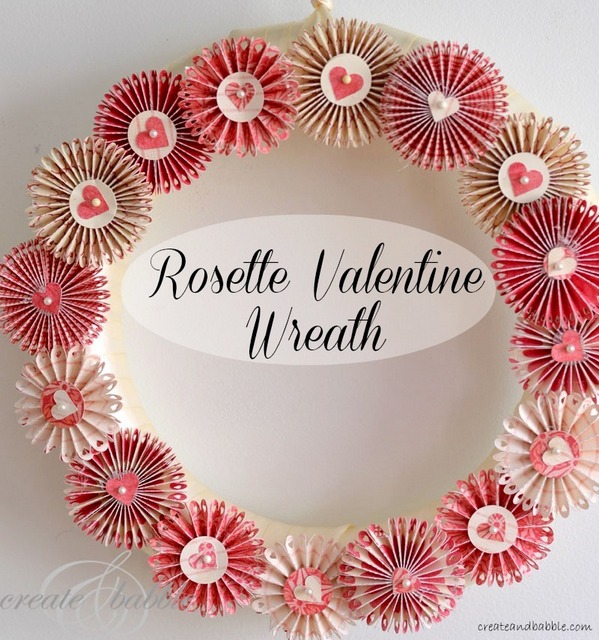 rosettes valentine wreath