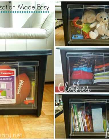 Organization with Rubbermaid Storage Bins