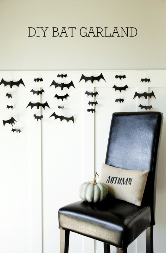 DIY bat garland
