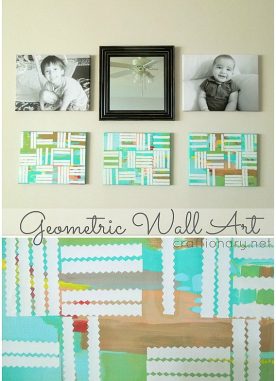 DIY geometric art paintings on canvas