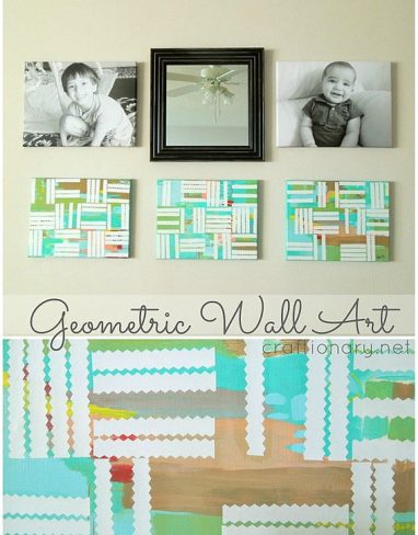DIY geometric art paintings on canvas