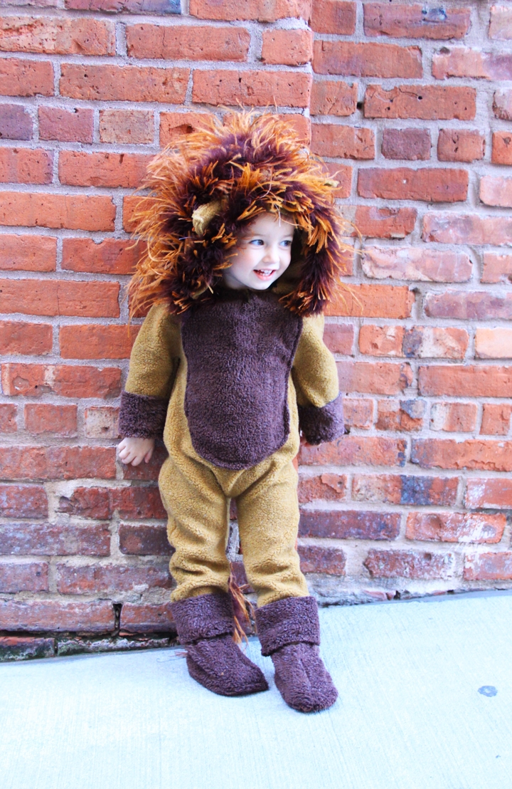 DIY lion baby costume