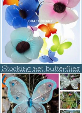 Stocking net butterflies made easy and cute