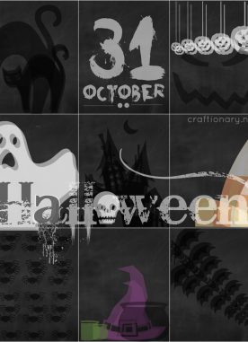 Free Halloween Printable Chalkboard Spooky Things Art