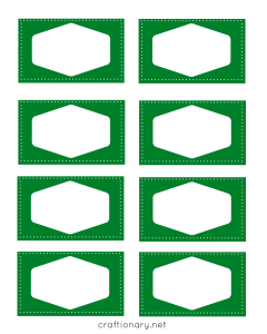 book label printables green