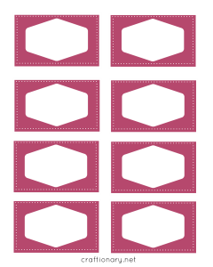 book label printables pink